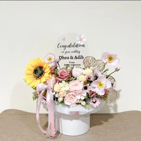 Bloom Box Akrilik Ucapan Wedding Bengkayang